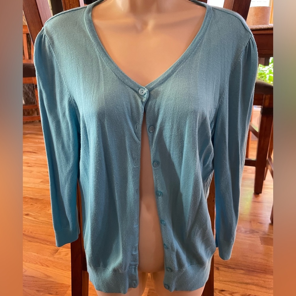 Halogen Large Blue cardigan